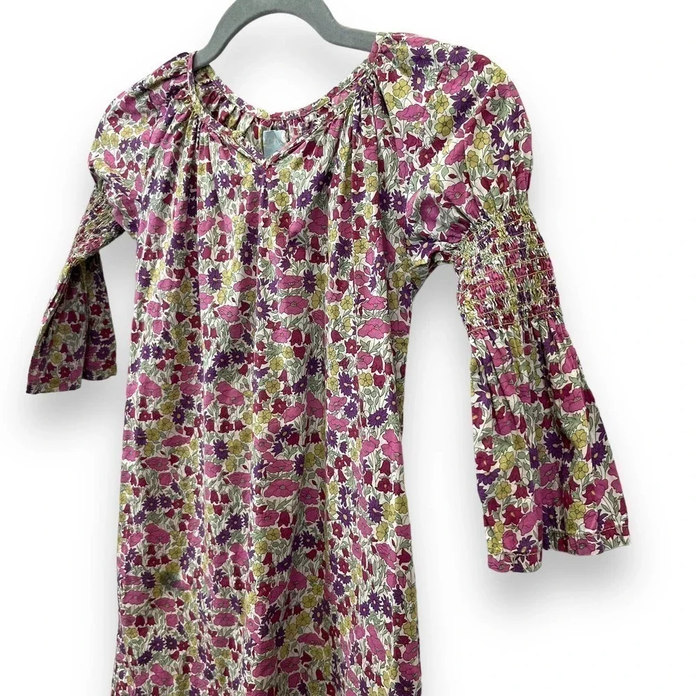 Peek Cottagecore Smocked Sleeve Floral Dress Size 6/7